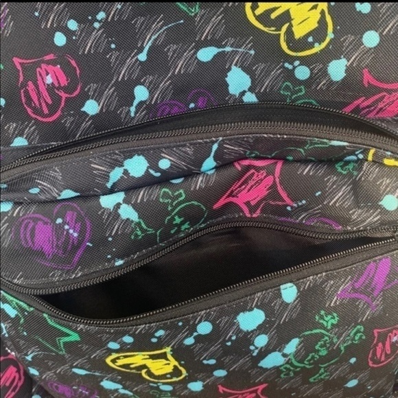 Yak Pak Black ‎ Backpack w/ Multi-Color Accents & Tan Suede Bottom - Picture 8 of 10